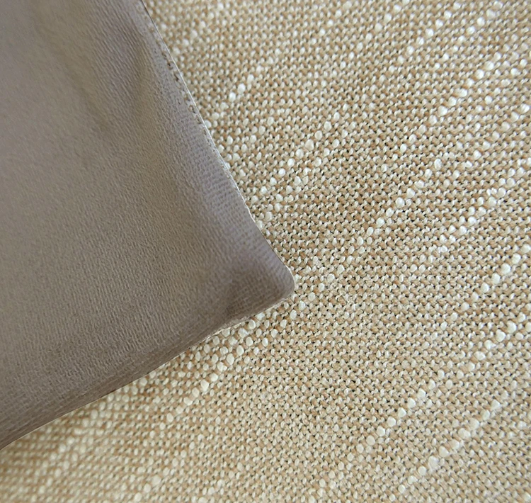 Solid Faux Linen Woven Fabric Throw Pillowcase details