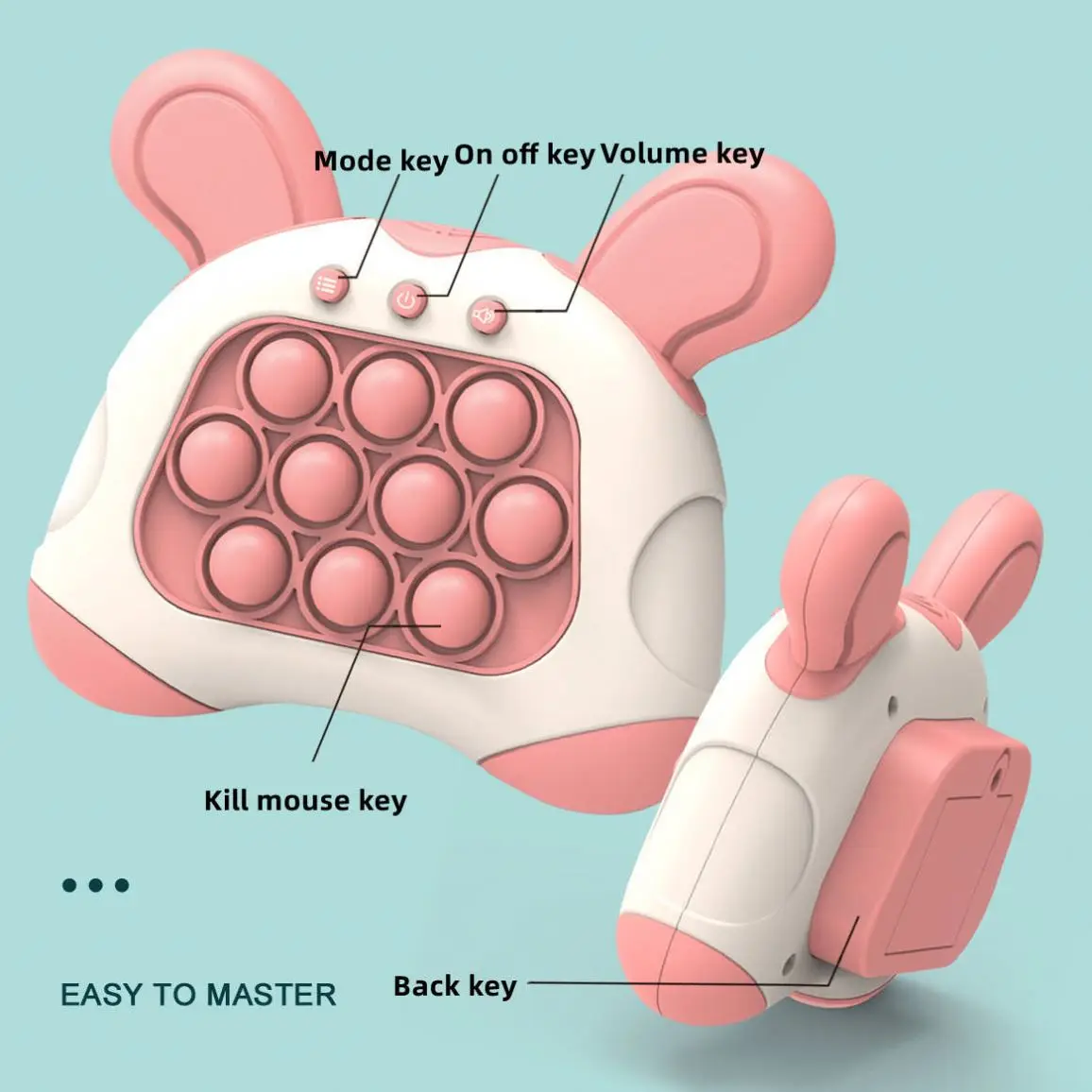 2023 New Quick Popit Fast Push Game Cute Animals Console Generation3 Electronic Pro Kids Toys 2024  Fast Push Game