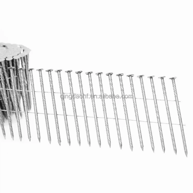 Hf Coil Pallets Collated Stainless Steel Ring Shank Spiral Coil Nail