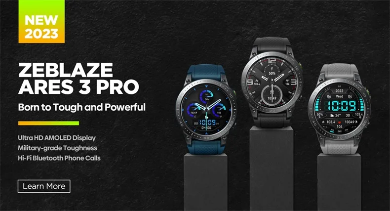 Zeblaze Ares 3 Pro AMOLED Display Smartwatch chiamata vocale