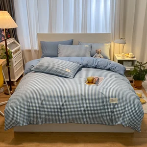 2026 New Styles Sheet Washed Printed Bedding Sets Bed Linen Bed Sheet Sets Washed  Color