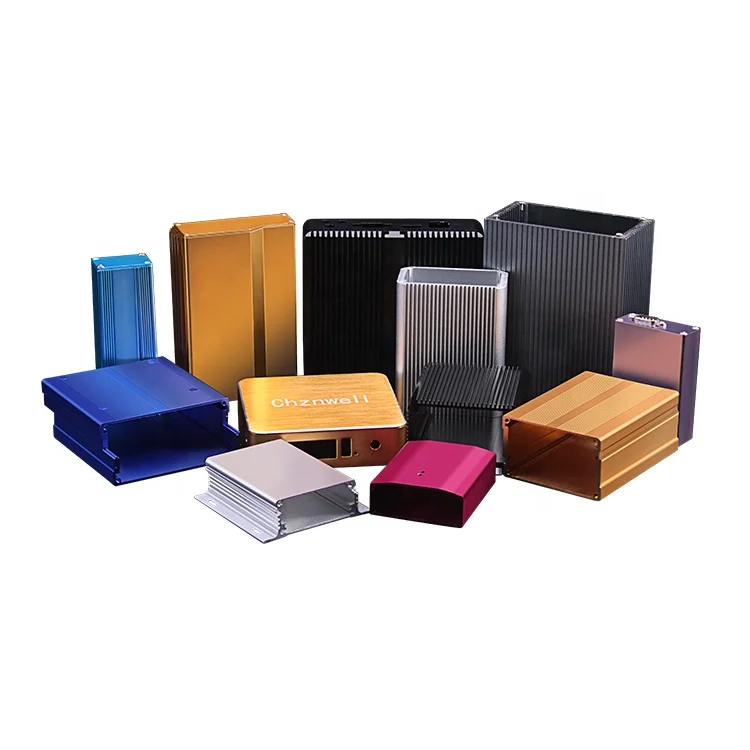 Factory Custom Aluminum Extruded Housing Power Amplifier Case PCB Box Anodized Extrusion Aluminium Electronic Enclosure