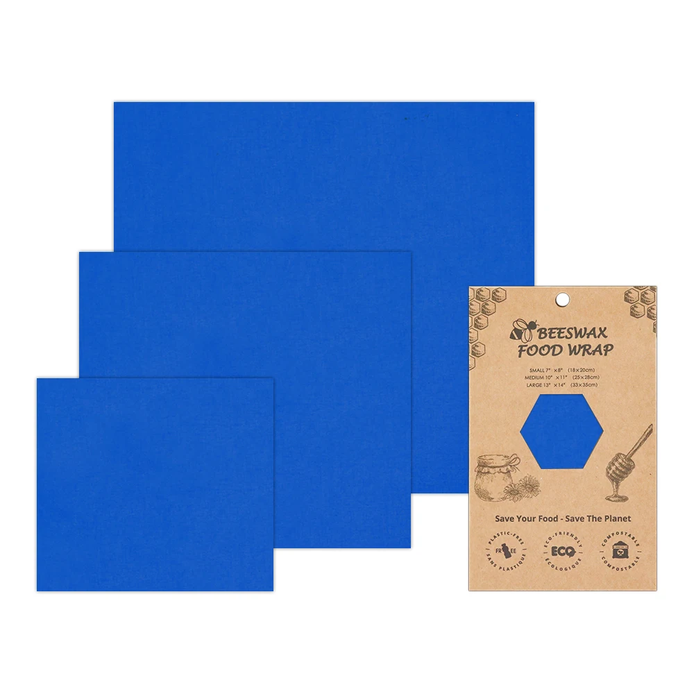 2023 OEM Klein Blue Food Grade Beeswax Food Wraps Instead Of Plant