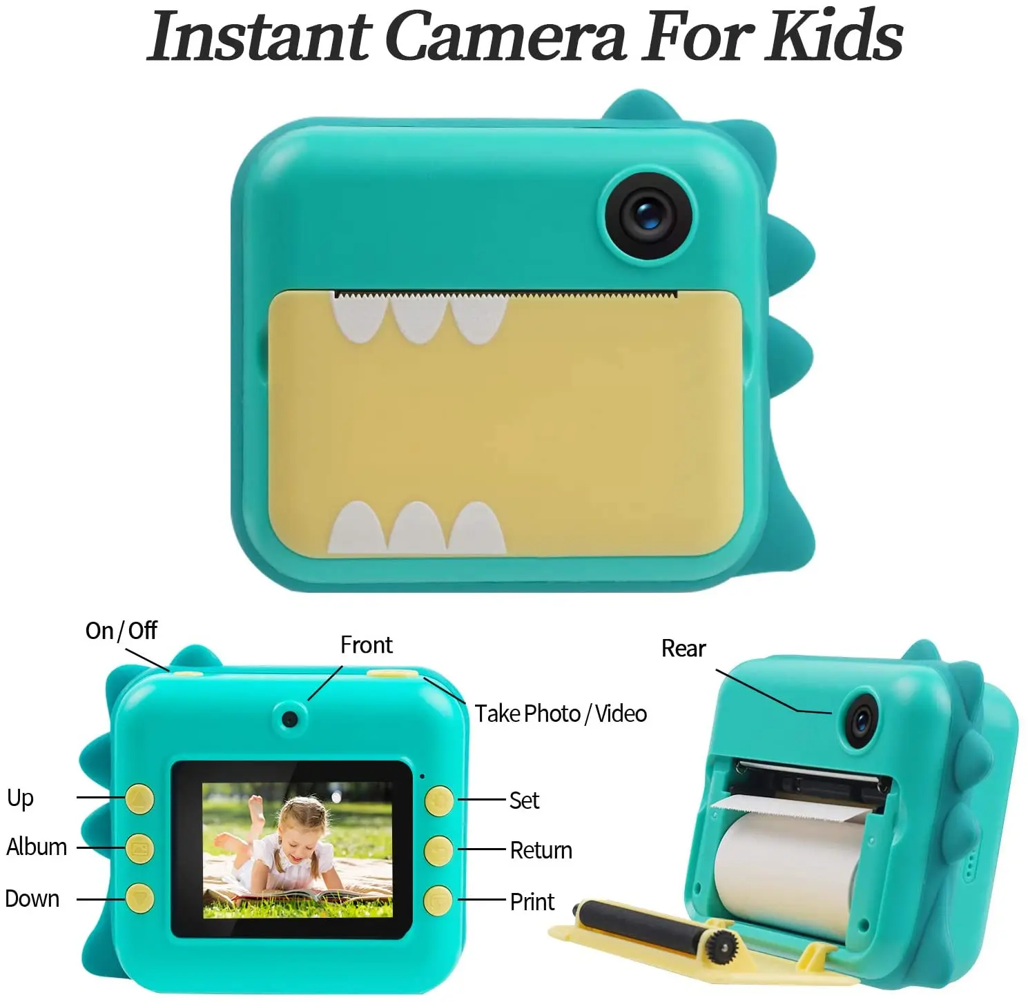 Kids Instant Camera Video Selfie Photo Shooting Digital Camera For Toddlers Photo Printing Camera