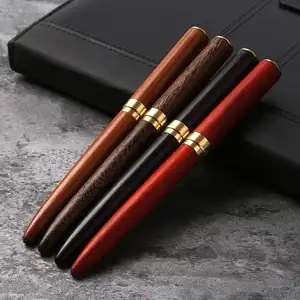 Luxury Wooden Roller Signature Pen Engraved Personalized Pen Copper Cap