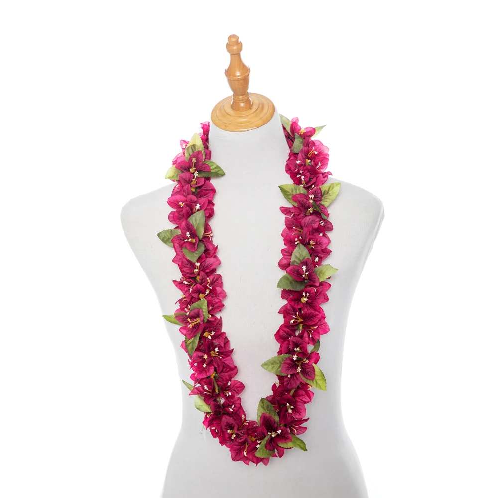 Artificial Silk Bougainvillea Lei Kn-hl013m 100cm Hawaii Flower ...