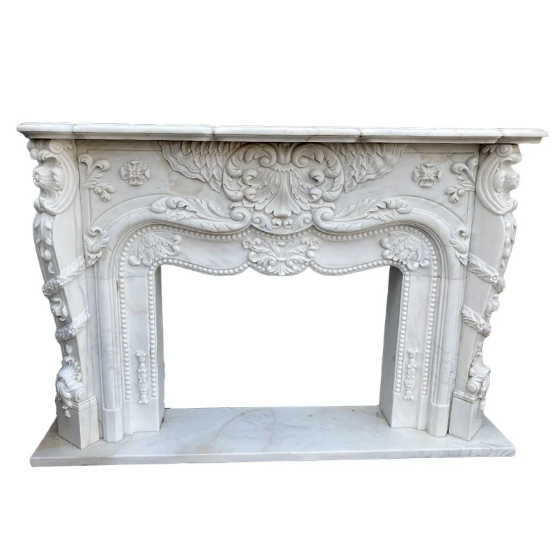 New Indoor Marble Fireplaces Mantel Wood Burning