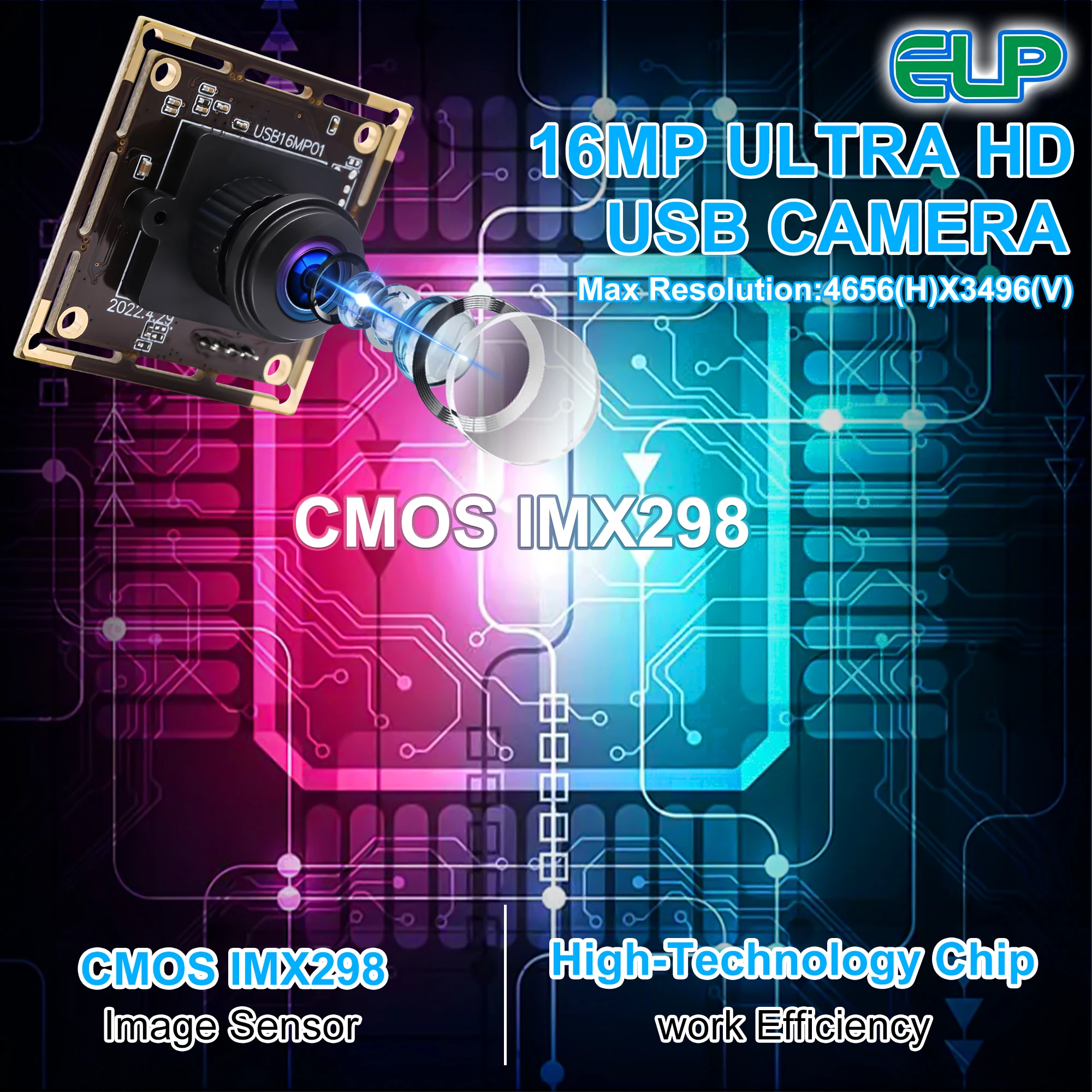 ELP Wide Angle 16MP USB Camera Module IMX298 180degree Fisheye Lens Webcam Board Mini Embedded Raspberry Pi Camera For ATM Kiosk