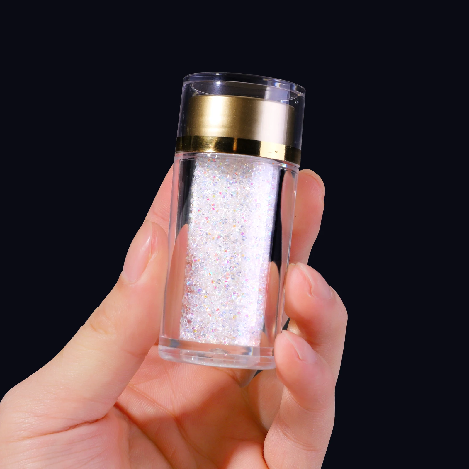 high quality glitter pixie nails crystal