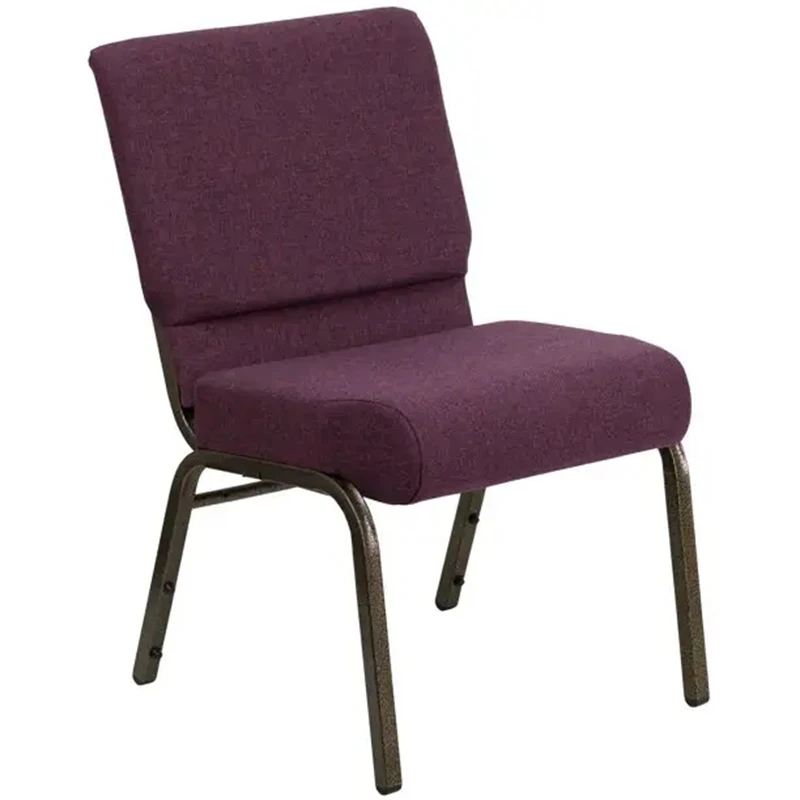 Elite Rental Steel Metal Frame Arm Fabric Burgundy Church Chairs Synthetic  Leather Church Chair Altar