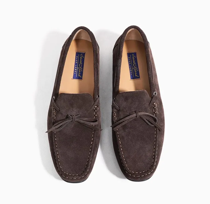 Оптовая продажа, модные удобные классические дизайнерские мужские лоферы из натуральной кожи на плоской подошве, повседневные мужские мокасины