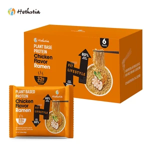 High Protein Air Dried Noodles Chicken Flavor Plant Based Ramen Non Fried for Balanced Diet Meals