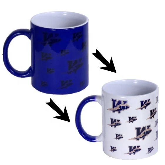 Сублимационная меняющая цвет керамическая чашка Волшебная керамическая кофейная кружка с логотипом