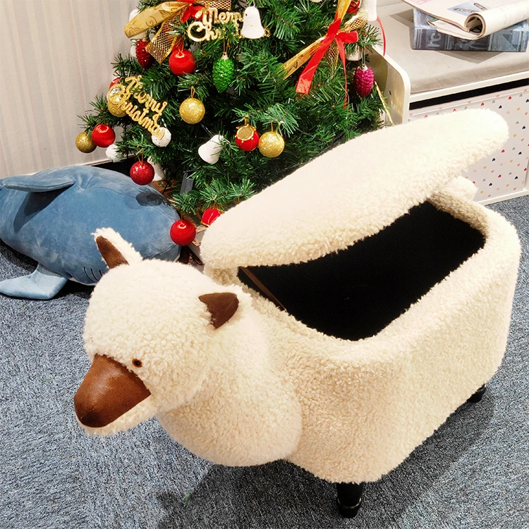 HStex Modern Design Animal Funny Ottoman Foot Stool for Kids and Children unicorn Animal Shape Ottoman