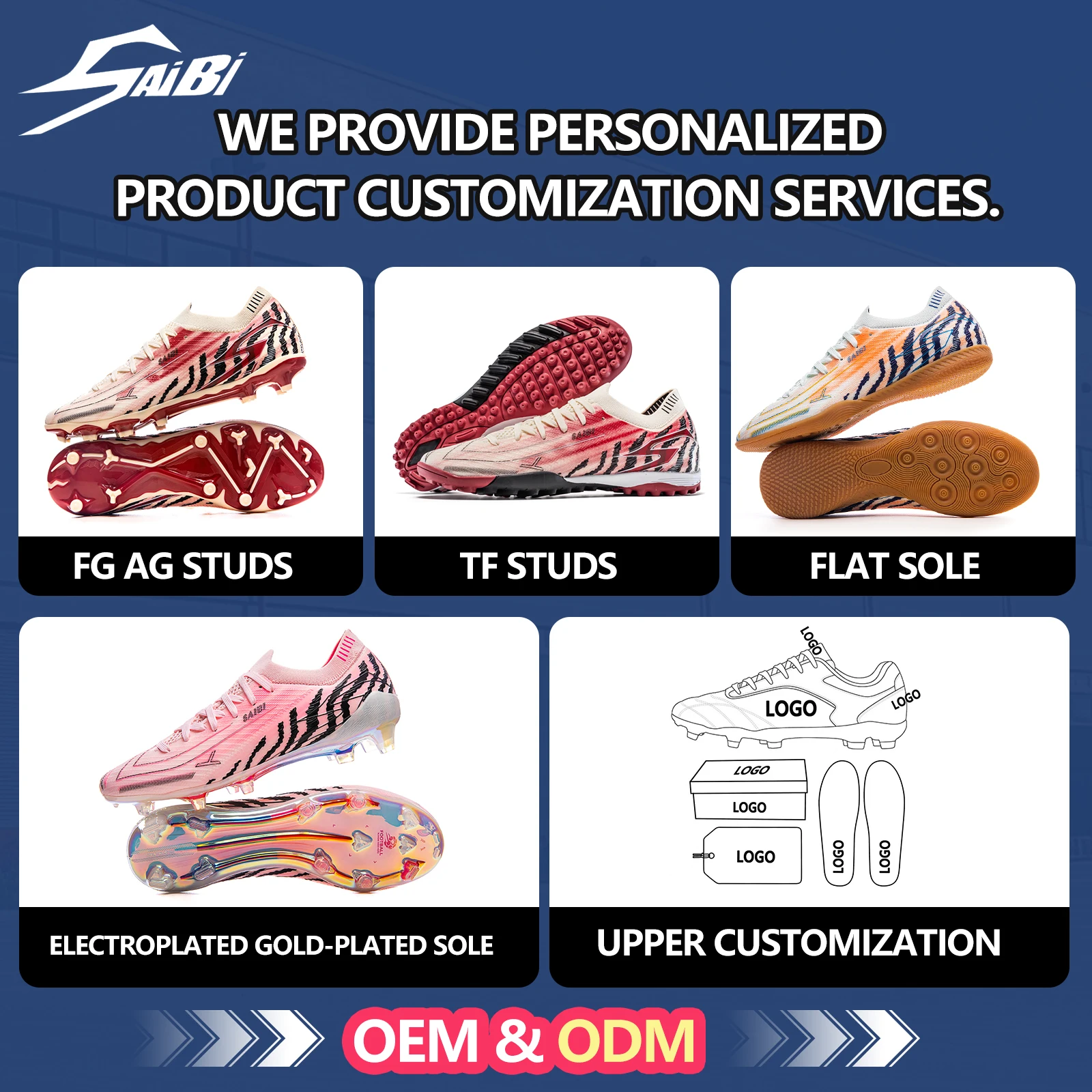 New High Quality Long Spike Soccer Shoes for Sports Training  Soccer Cleats High-End Cus aperçu 2