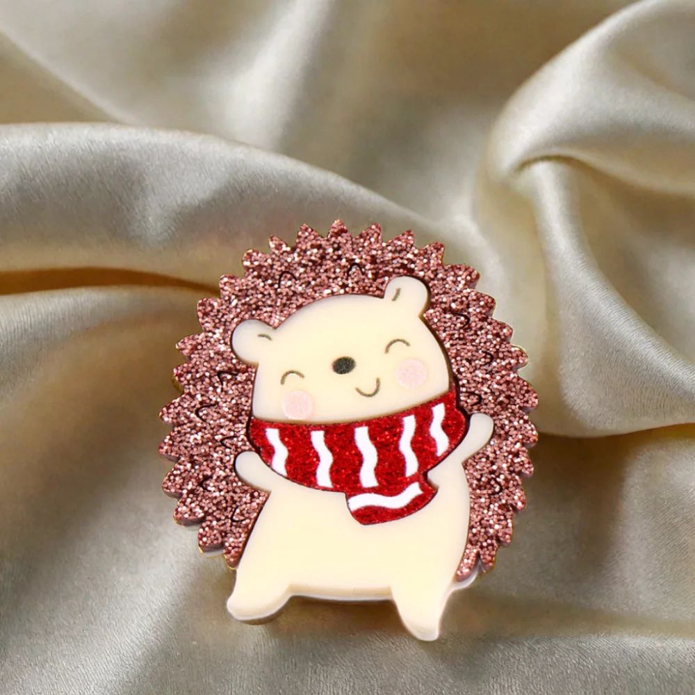 BHS083BH1052 Cute Little Hedgehog Brooch High Quality Handmade Acrylic Exquisite Women's & Unisex Gifts Wedding Party Children factory