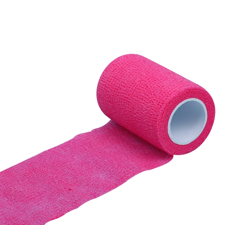 Colorful non-woven elastic veterinary horse Vet wrap bandage without latex