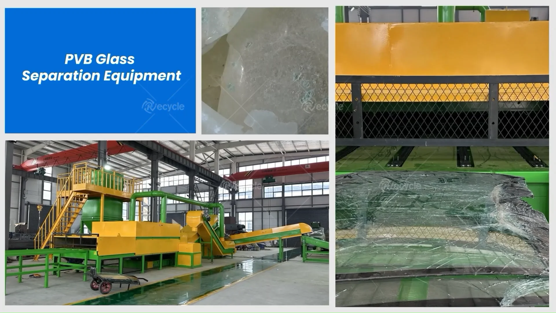 2024 New Design Laminated Glass Car Windshield Glass Recycling Machine