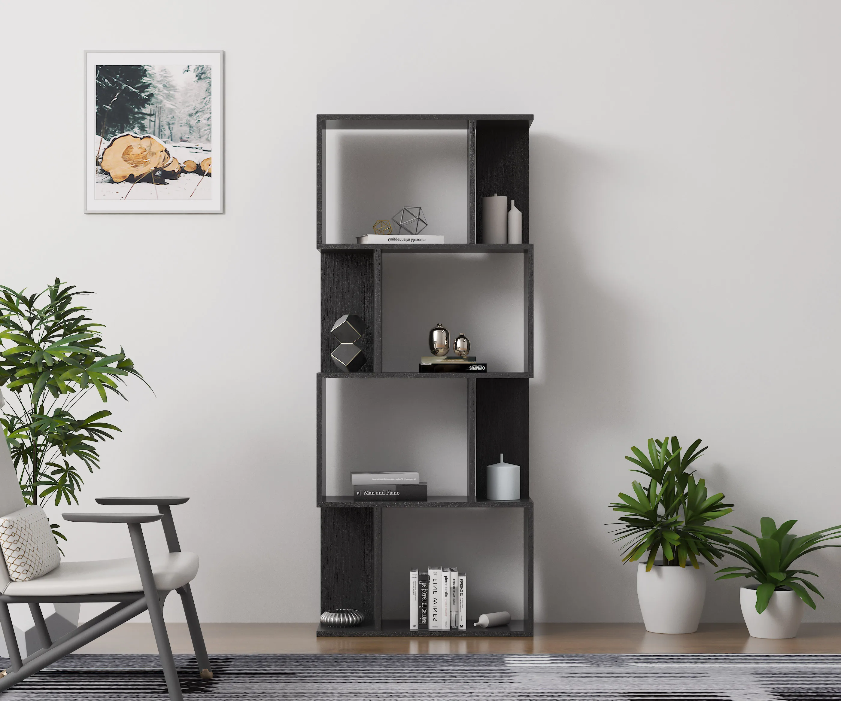 Library White Oak Wood Bookcase Custom Library Bookshelves Small Bookshelf for Sale Modern Shelving