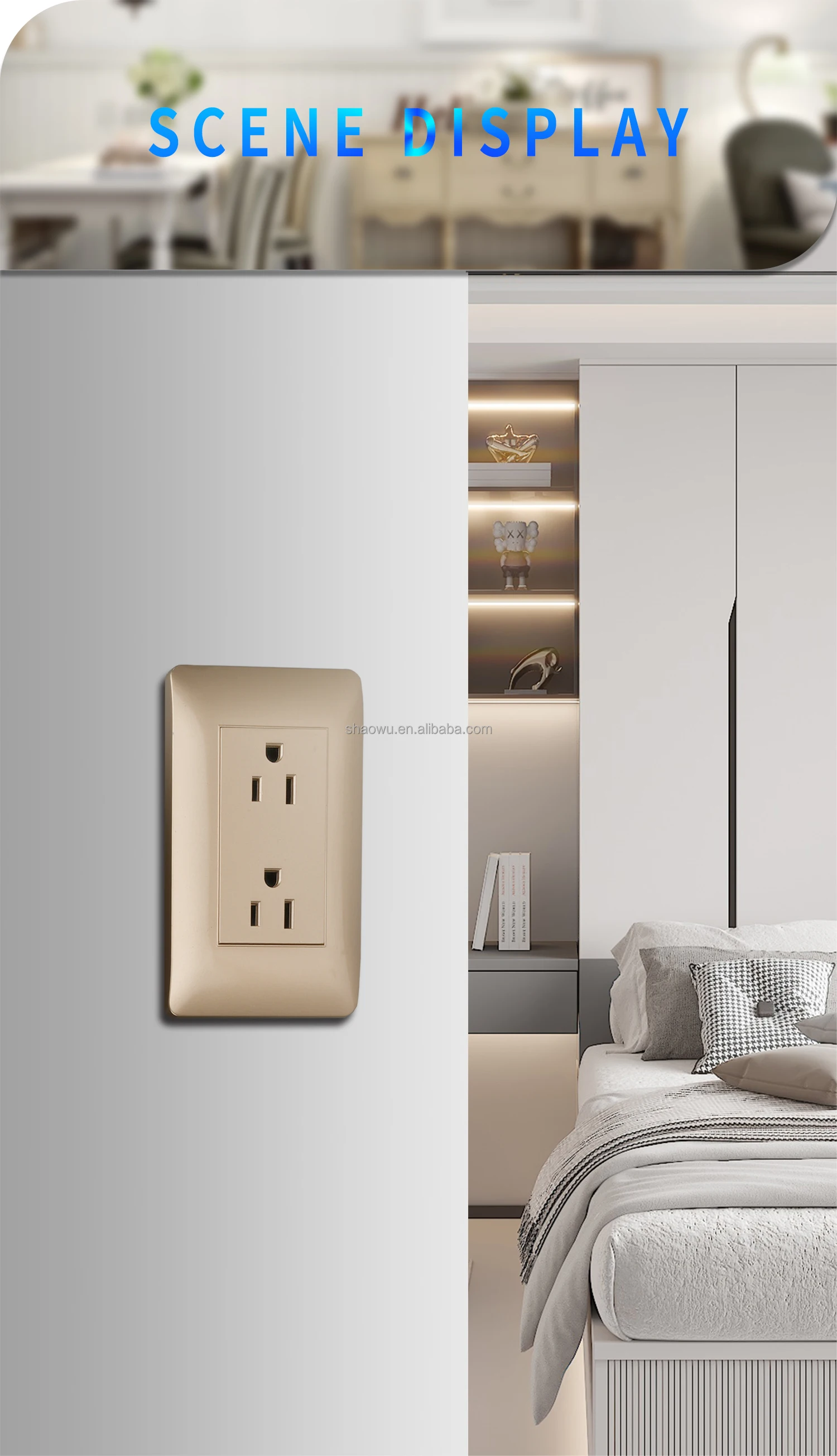 Thin 118 White Pc Colombia Mexico 1 Gang 110v Wall Light Electrical