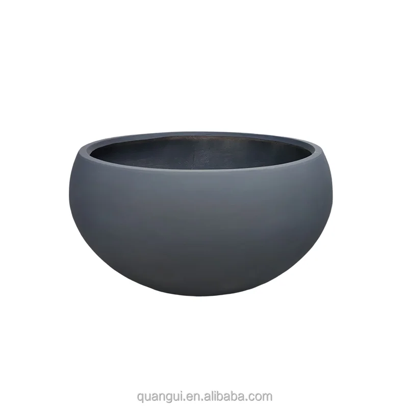 Foshan Factory's Luxury Eco-friendly Large GFRC GRC Concrete Planter Bowl Kit Easy Floor Installation for Commercial Home Use
