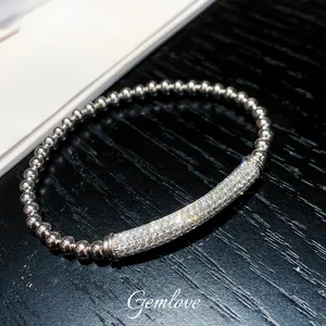 14K/18K Gold 1.955CT Lab-Grown Diamond Motorcycle Bracelet, 10.62g 3mm Bezel Setting, IGI Certified Unisex Luxury Jewelry