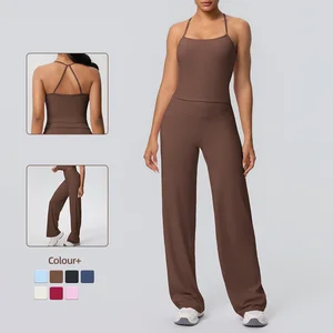 2 Piece High Waisted Leggings Activewear Pilates Yoga Wear Fitness Gym Clothes Workout Sets For Women