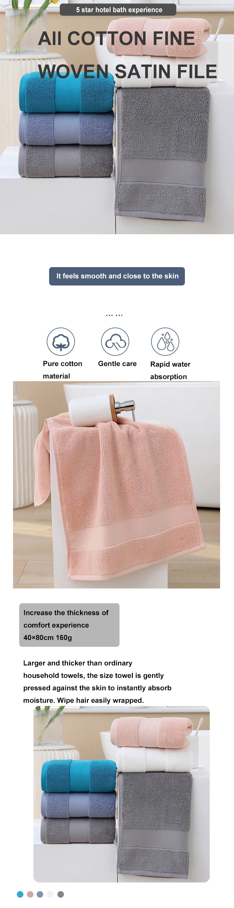 All cotton absorbent household necessities Return beauty Salon Hotel couple gift cotton face towel supplier