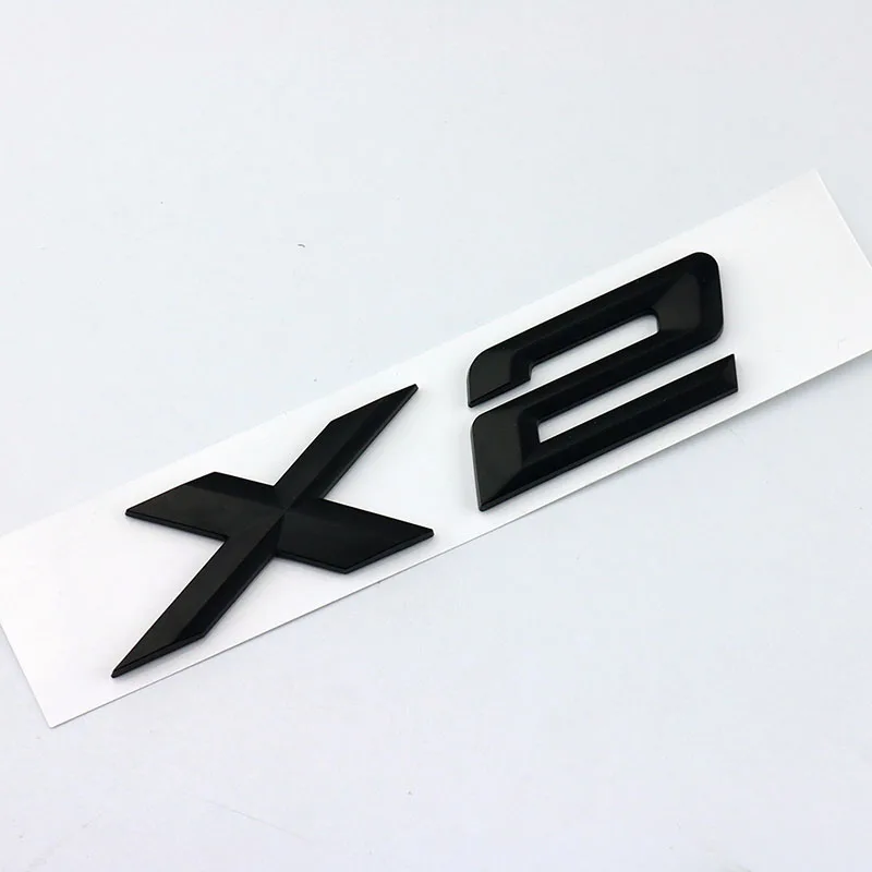 ABS Zwart Chroom Letters 3D Auto Kofferbak Letters Embleem Badge Decal