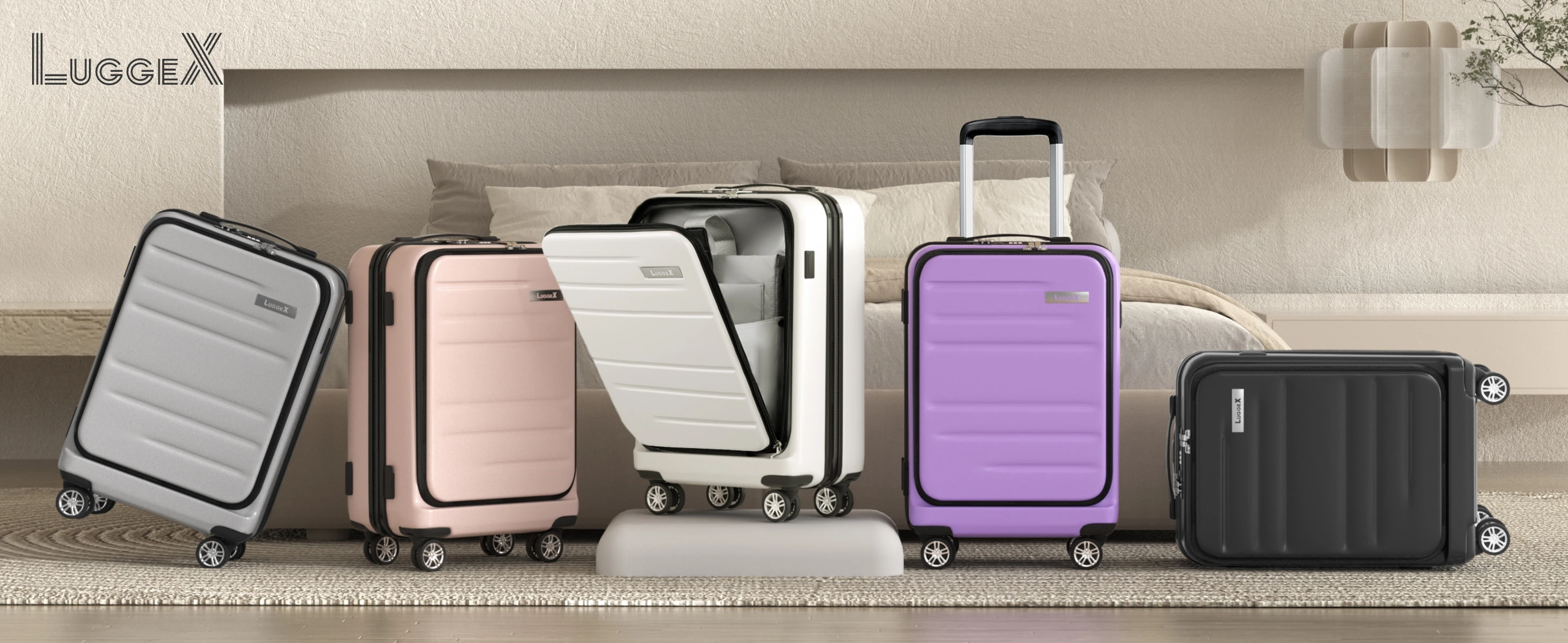 Luggage Airline Approved With Laptop Compartment,Pc Hard Case Luggage