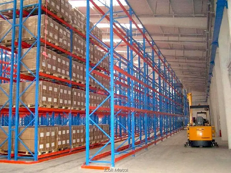 Очень узкие стеллажи для поддонов экономия ширины прохода вилочного