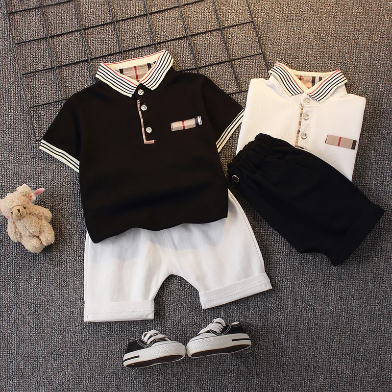 2023 Summer 2 Pieces Kids Clothes Boys Clothing Sets Fashion Cool Polo ...