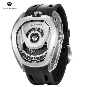 For Luxury Miyota Automatic Men's Mechanical Watch Stainless Steel Waterproof 100M Rubber Band Dial Analog Diver