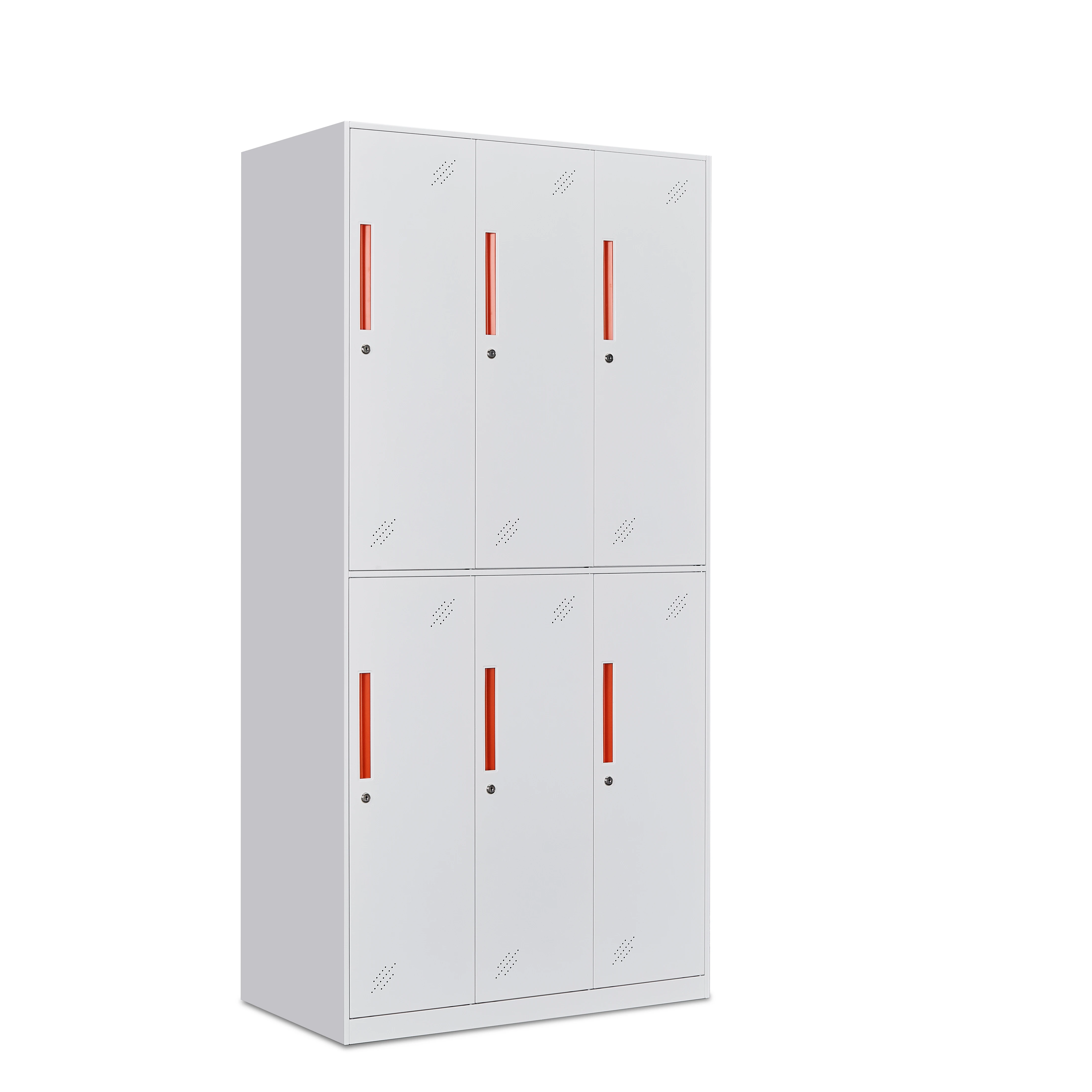 High Quality 6-Door Metal Clothes Locker Modern Design for Gym Spa School Hotel Office Workshop Hospital Use