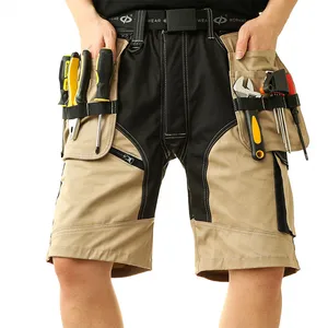 Heavyweight Cotton Polyester Engineering Work Shorts Multi-Pockets Short Knee Work Pants Silk Jackets Tooling Work Wear Shorts