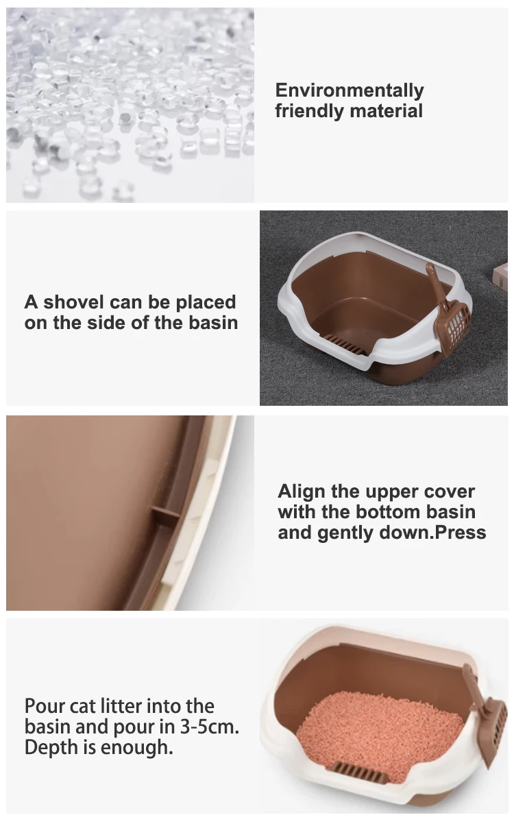 New Pet Eco Friendly Multifunctional Easy To Clean Large Enclosed Cat