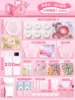 Pink storage box [5 molds/200ml] kneading fun advanced set