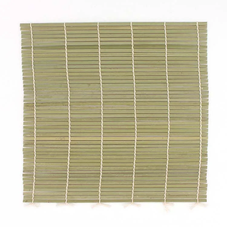 Tappetino per Sushi in Bambù Verde di Alta Qualità, Grado Alimentare, Produzione Cinese all'Ingrosso, Logo Personalizzato per Preparazione di Sushi e Rotoli di Riso