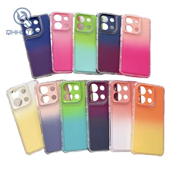 New Popular 3-in-1 Gradient Color Design Fundas Para Celular Shockproof Phone Case For iPhone 14