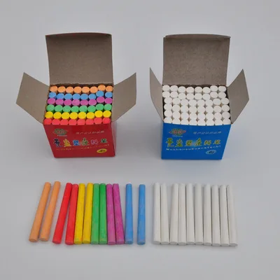 Blackboard Dustless Color White Chalk Kid Washable Drawing