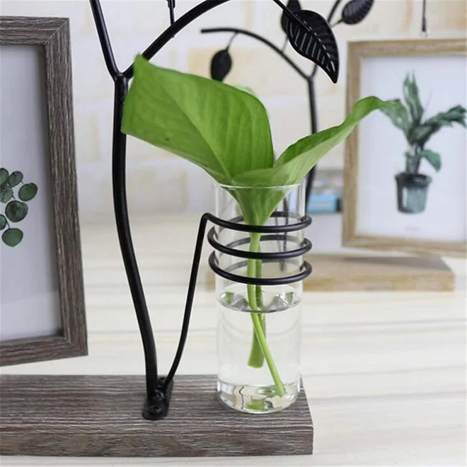 NEW Iron Tree Leaf Photo Frame Creative Iron Centerpiece Display Stand Hanging Photo Frame Desktop Ornaments