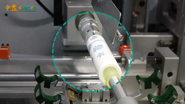 Fully Automatic Two Colors Screen Printing Machine for Bottles and Tubes with 25 pcs/minute Speed and 15-80mm Printing Size