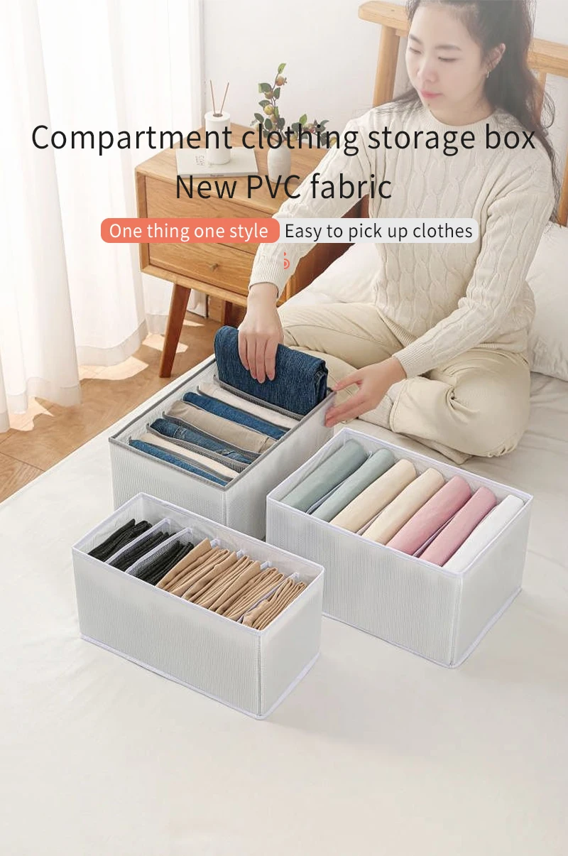 New Foldable Clothes Storage Box Wardrobe Clothing Organizing Box