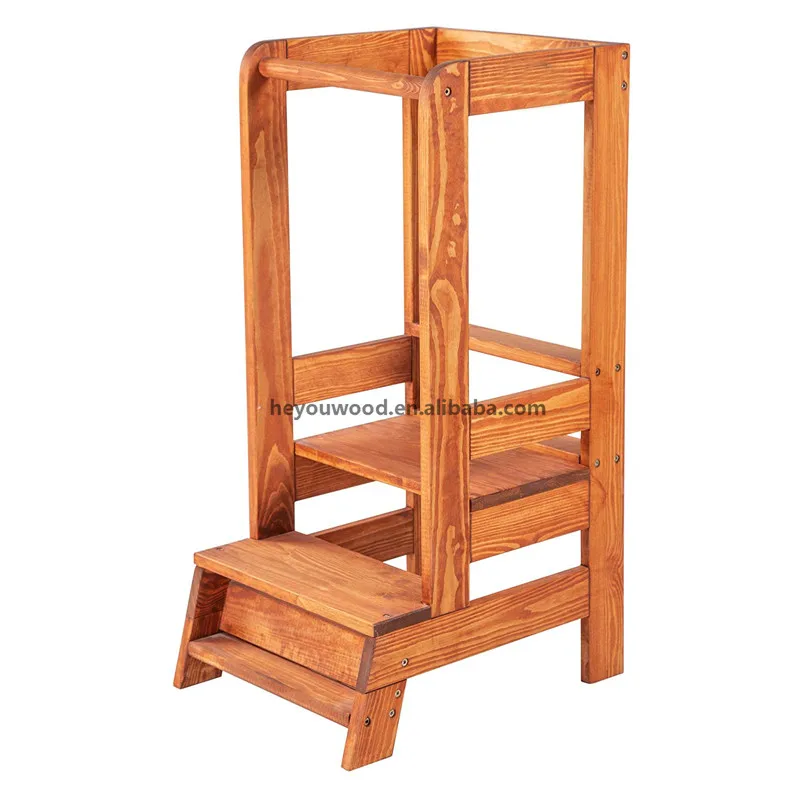 Деревянная обучающая башня Монтессори кухонный помощник для детей ступенчатый