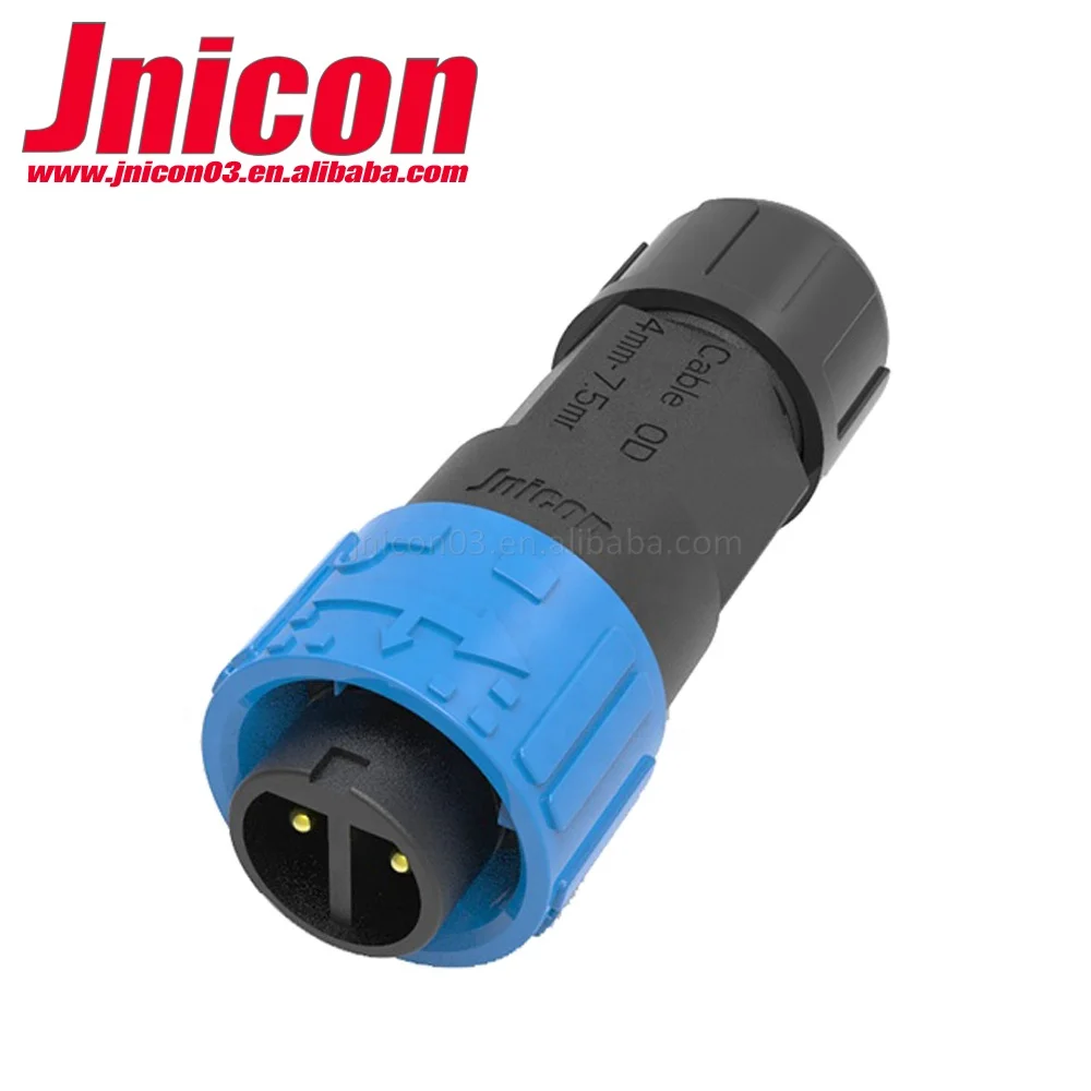 Jnicon M16 Waterproof IP67 Connectors Twist Quick Push Lock 10A Power Signal Connector Electric Wire Cable Connector Panel Mount