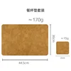 Ensemble de sous-verres rectangulaires jaune gingembre