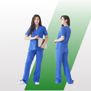 Hot Sale Plus Size Breathable Anti Wrinkle Washable Soft Spandex Fabric Nurse Scrubs Hospital Uniform Medical Scrubs