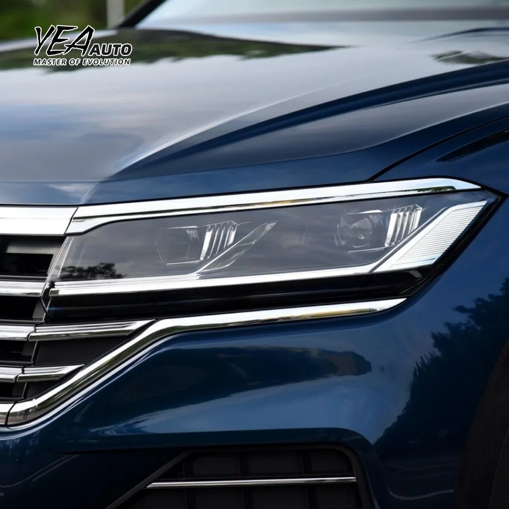 product car headlight glass lampshade cover lens for vw for touareg head light lens cover 2019   2023 headlights cover-7