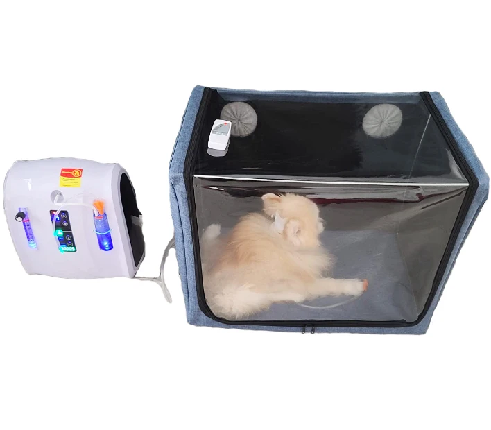 Small Pet Cat Dog Atomization Box Oxygen Inhalation Machine Dedicated Folding Oxygen Inhalation Box Alibaba