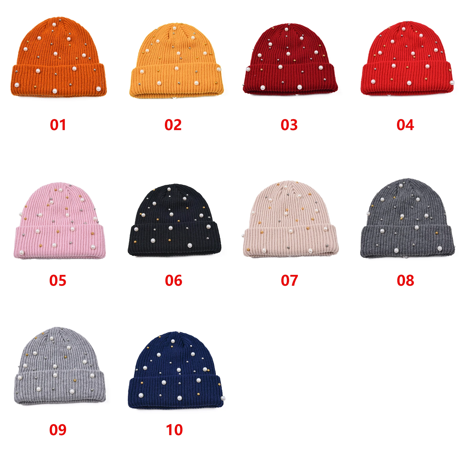 Gorro De Invierno Vivisence Para Mujer - Con Perlitas Y Lazo - Sin Forro - Material Cálido